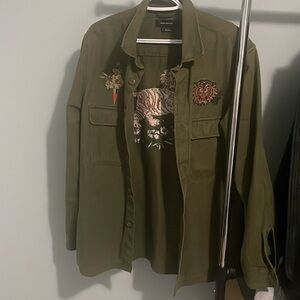 Urban Outfitters Tiger Embroidered Jacket